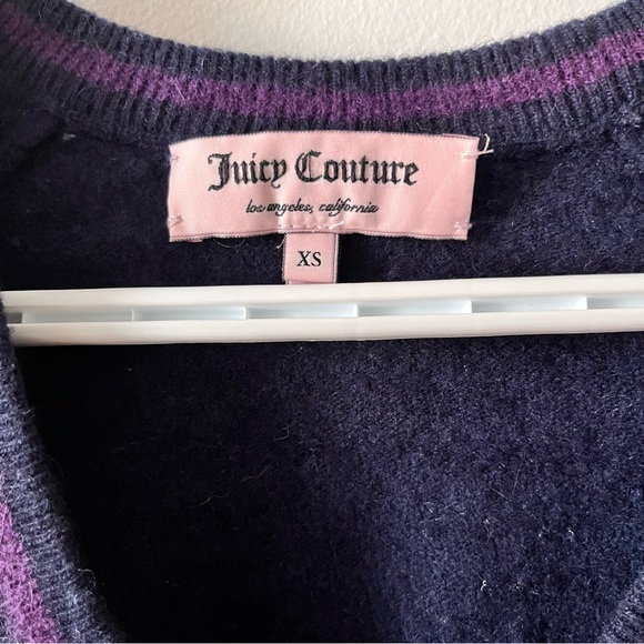 JUICY COUTURE Granny Square Retro Crochet Cardigan Size XS - Picture 5 of 6